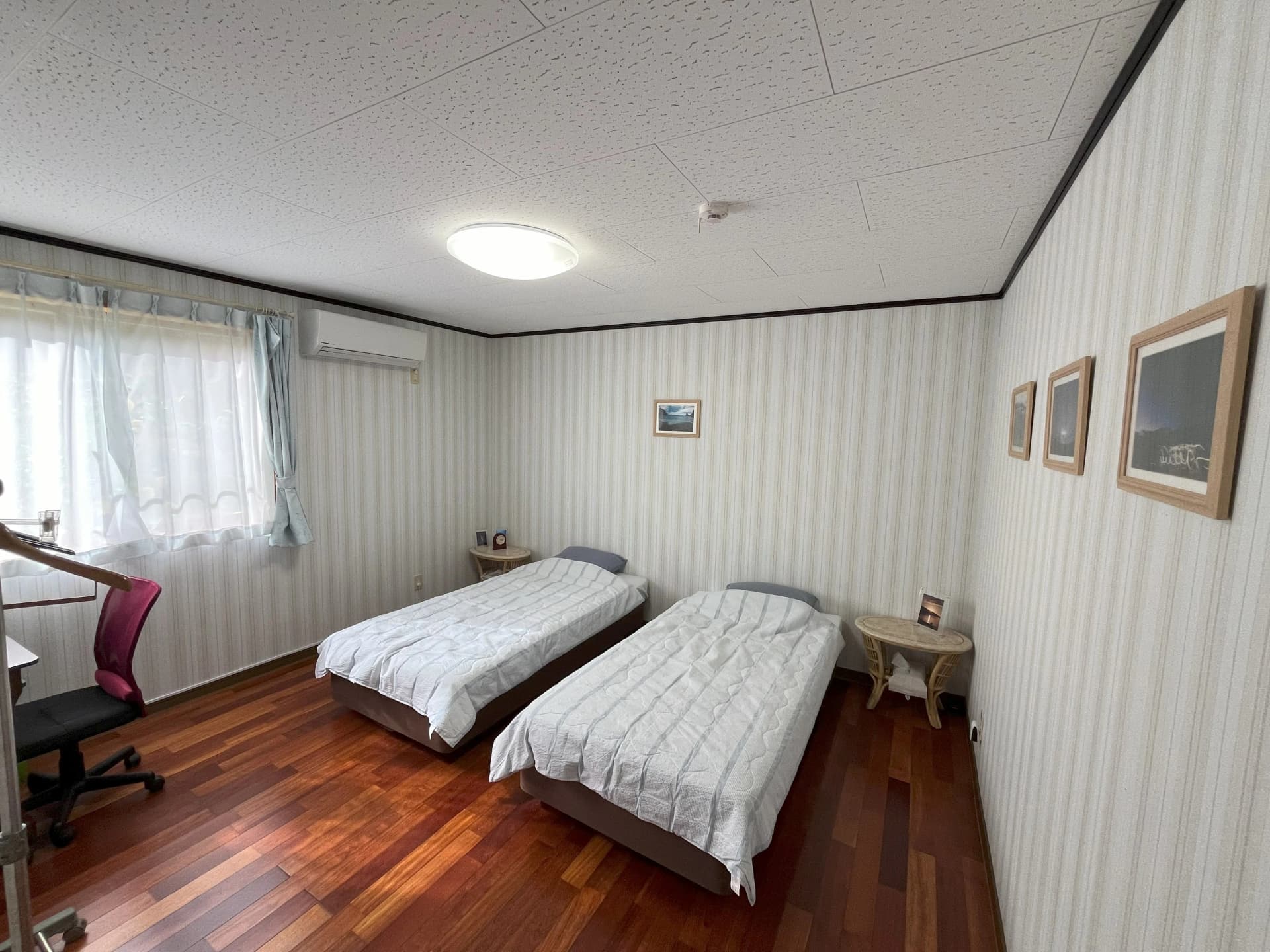 ヤマハタマリンサービスの宿泊施設の快適な和室客室の様子